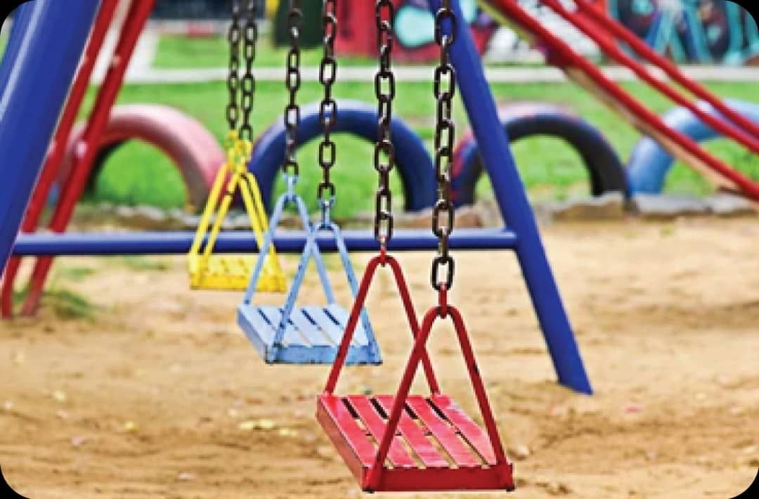 Colorful playground at New Hope Primary School